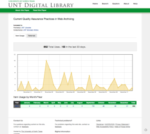 Usage Statistics for item in the UNT Digital Library